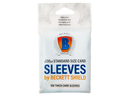 Beckett Shield - Standard Thick Soft Sleeves (100 sleeves) 130 pt